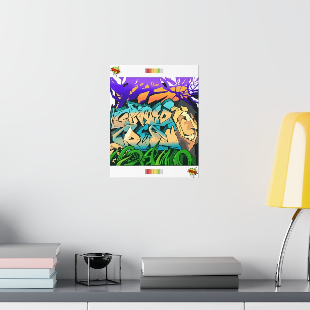 The Gamer Fresh Graffiti | Streamer All Art Lion | Premium Matte Vertical Poster