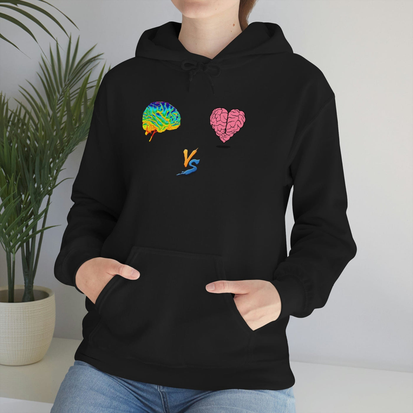 Gamer Fresh | Limited Edition Player Brain vs  Player Heart | Heavy Blend Unisex Hooded Sweatshirt