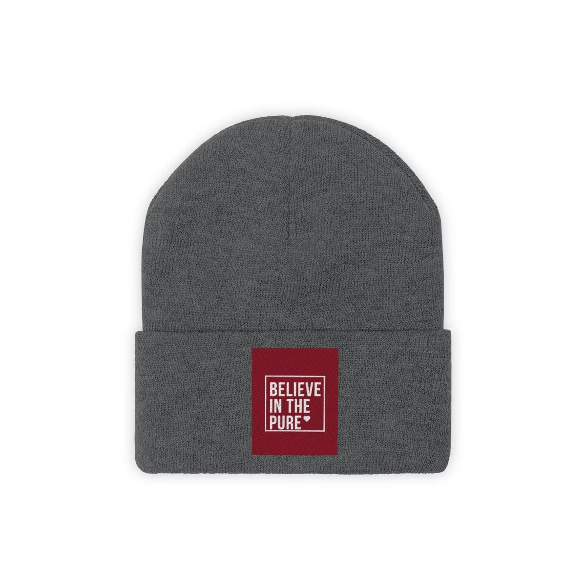 The Believe In Pure Love Heart Knitted Beanie Hat