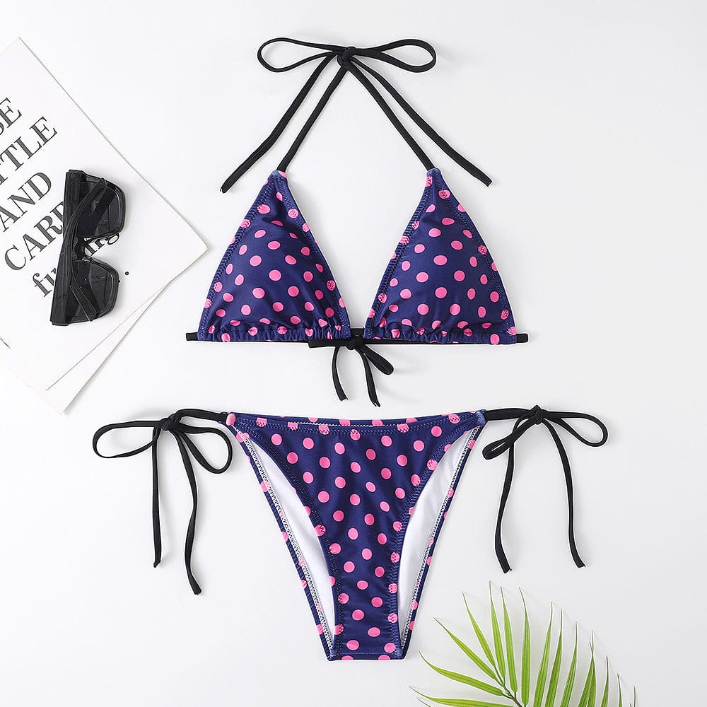 Women's Multicolor Printed Split Swimsuit Bikini