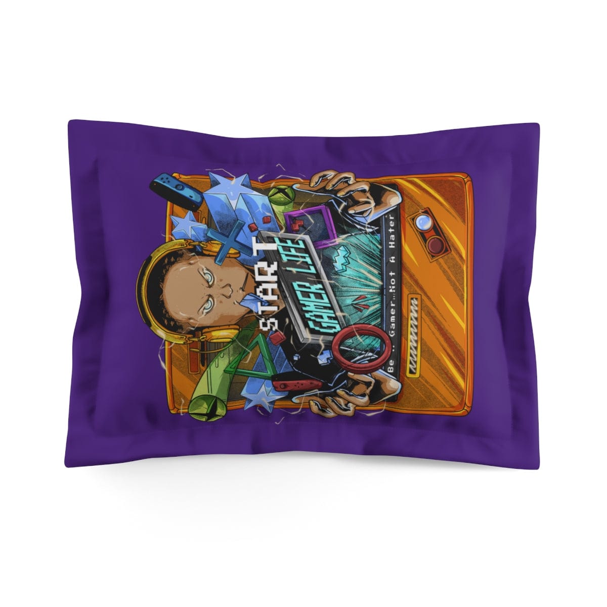 Player One Gamer Life | Microfiber Royal Purple Pillow Sham