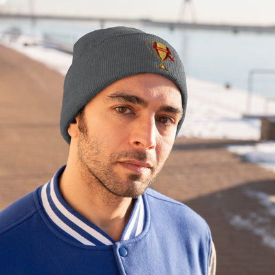 The Gamer Life Trophy Winner Graphite Heather Knitted Beanie Hat