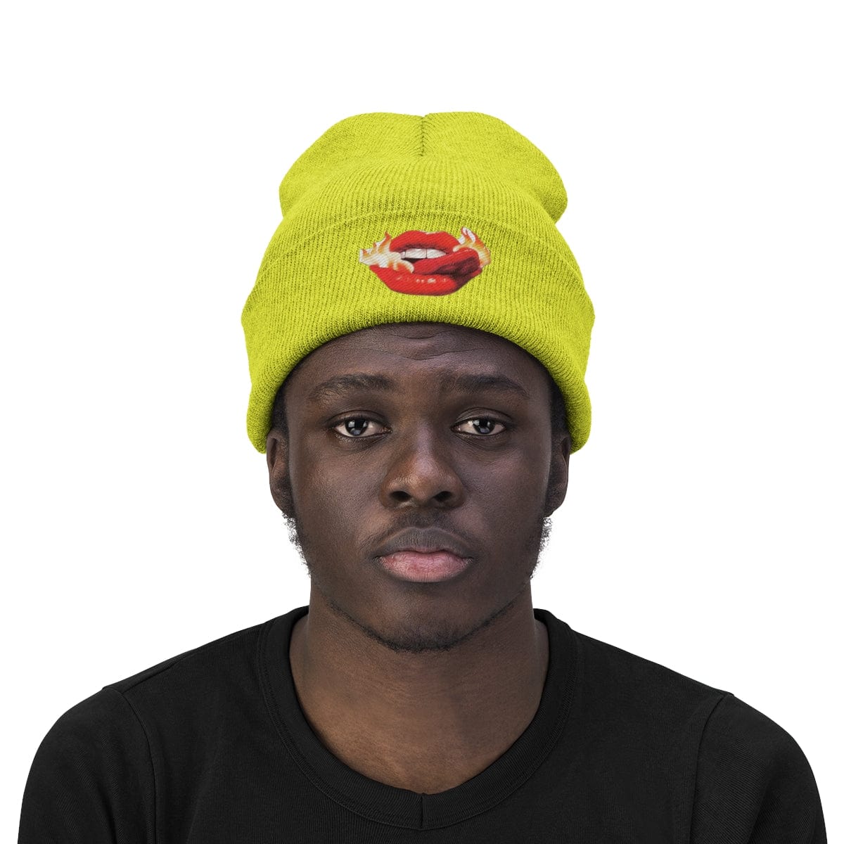 The Hot Kiss Hot lip | Knitted Beanie Hat