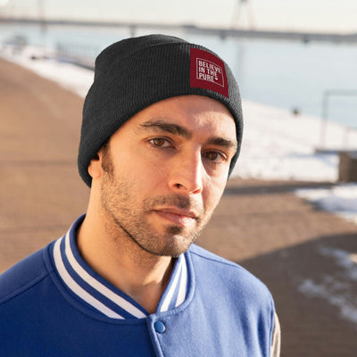 The Believe In Pure Love Heart Knitted Beanie Hat