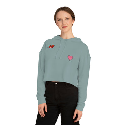 Gamer Fresh Exclusive | Kiss My Heart Hope To Cake | Women's Cropped Hoodie Top Sweatshirt