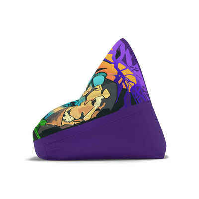 The Gamer Fresh Graffiti Streamer | All Art Lion NYC Mural | Purple Grape Bean Bag Chair