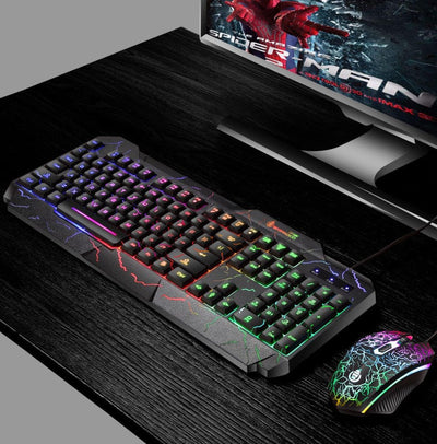 The "Redner 9V" Luminous LED Professional Gaming Keyboard and Mouse