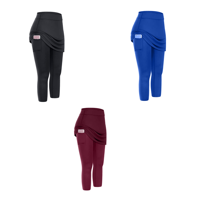 La "Totukka" Womens Pocket Skirt Athletic Sports Leggings