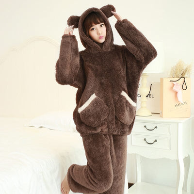 The "Teddy Lapstack Bear" Thick Pajama Collection Set