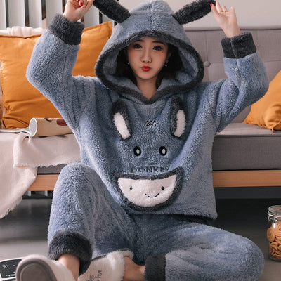 The "Teddy Lapstack Bear" Thick Pajama Collection Set