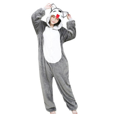 Big Husky Shibu One-Piece Pajamas for Men and Women