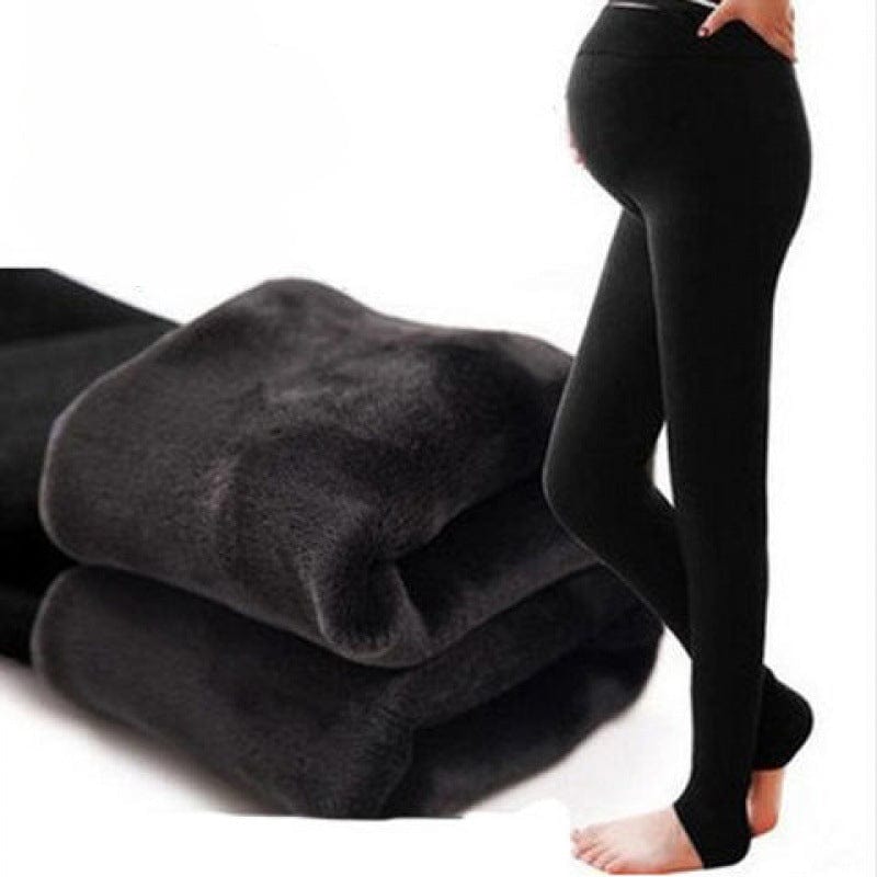 The "Northridge" Winter Velvet Fleece Maternity Leggings