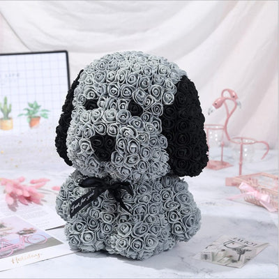 The Rose Dog Teddy Bear Flower Bouquet