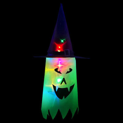 Halloween Holiday Cloth Art Ghost Decoration String Light Lanterns by Gamer Fresh