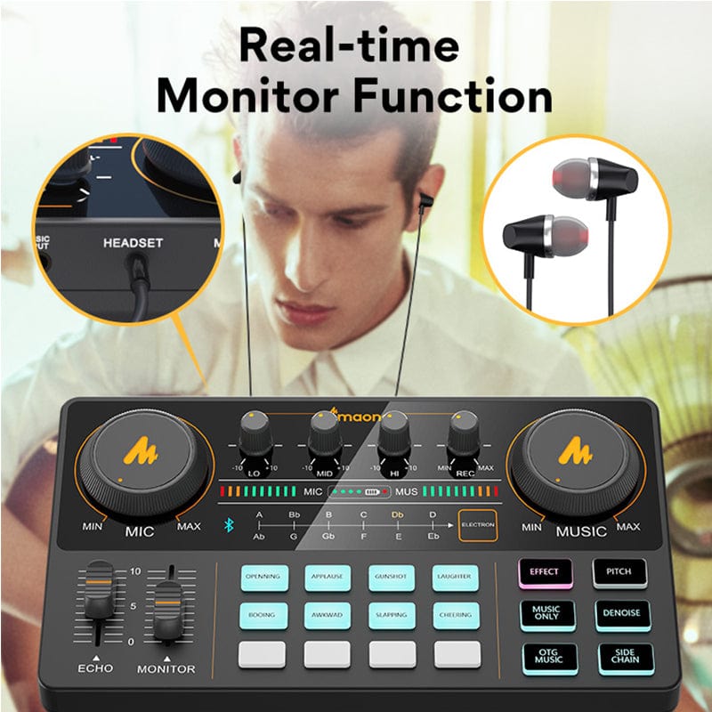 AM2 Maonocaster Audio Interface Podcast For Mobile Universal Live Broadcast Equipment