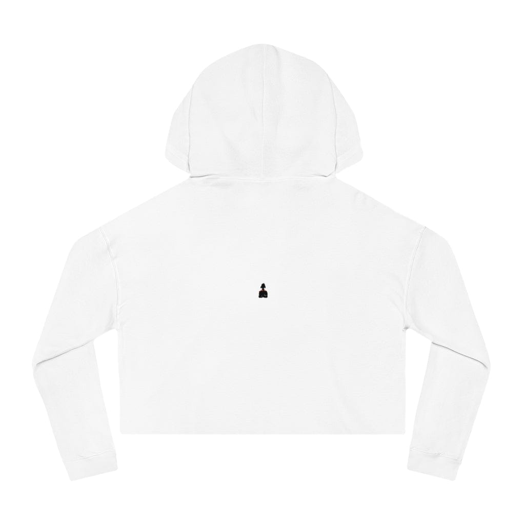 Gamer Fresh Exclusive | WTF Is On Your Mind Player | Women's Cropped Hoodie | White Sweatshirt