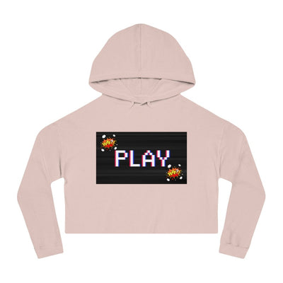 Gamer Fresh | Play WTF? | Women's Lightweight Cotton | Crop Top Hoodie Pullover