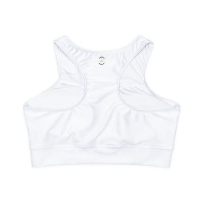 Gamer Fresh Limited Edition Gamer Life Fully Lined Padded Ladies Sports Bra | White