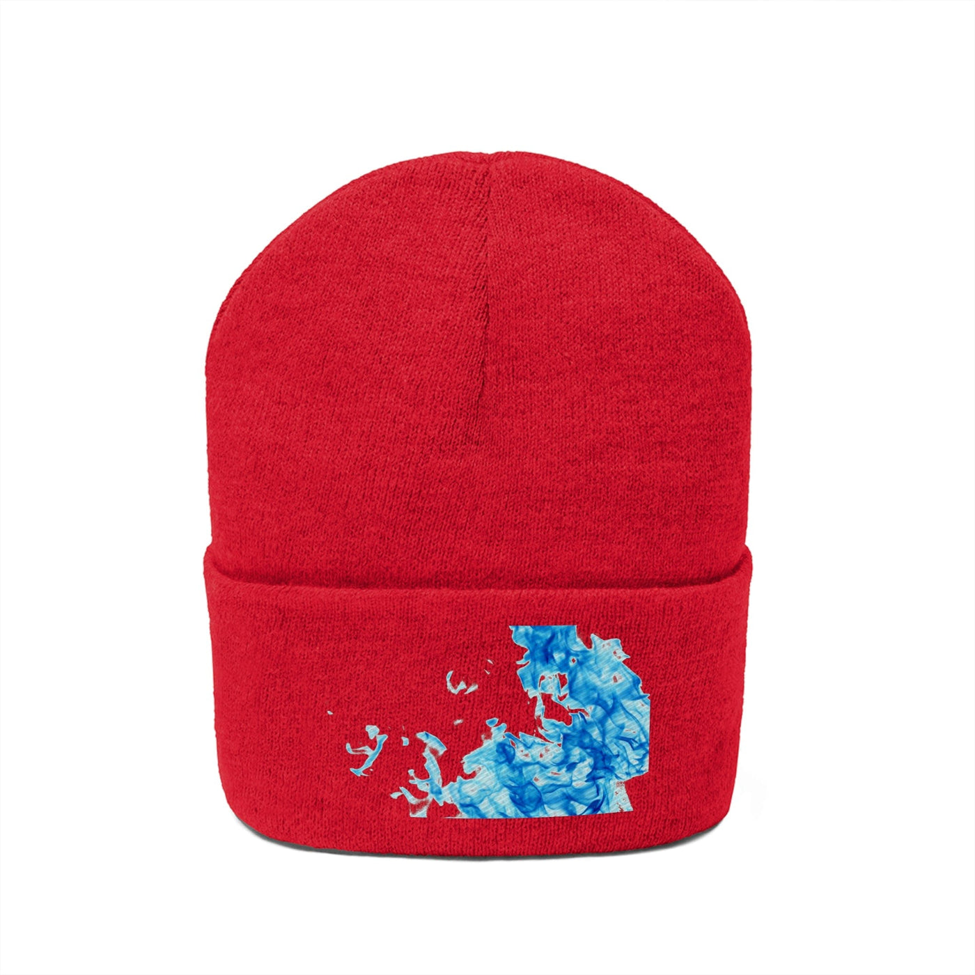 The Neon Pink Big Ocean Wave Beanie Knitted Hat