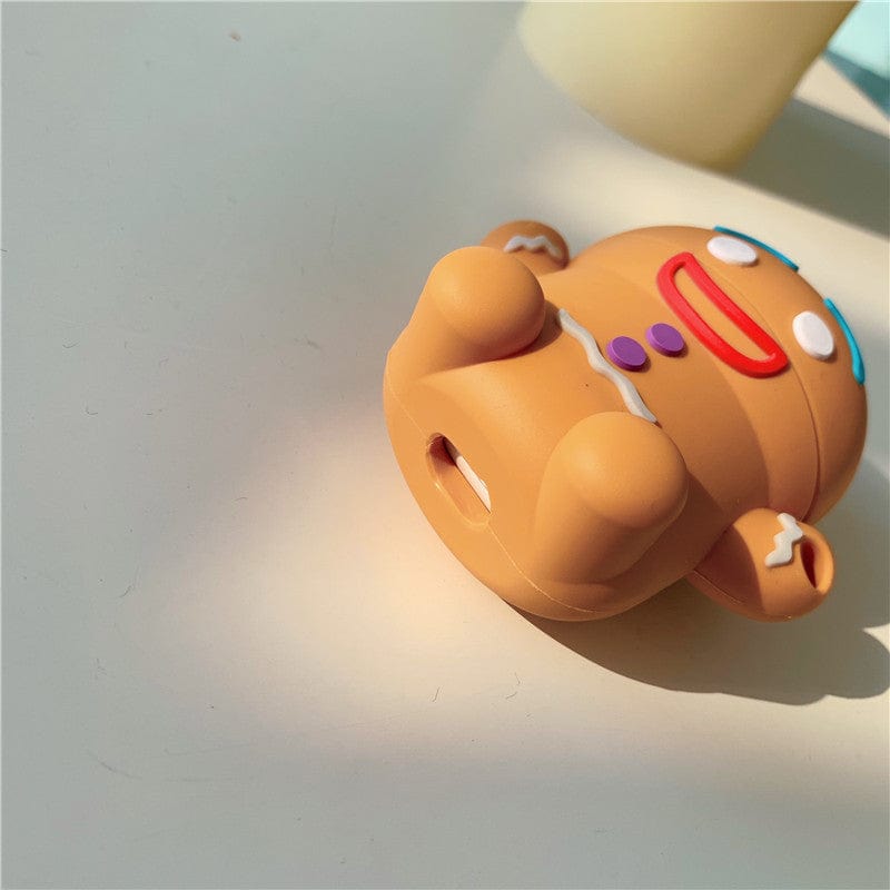 Gingerbread Ginger Man Bluetooth AirPods Headphone Charging Case by Gamer Fresh