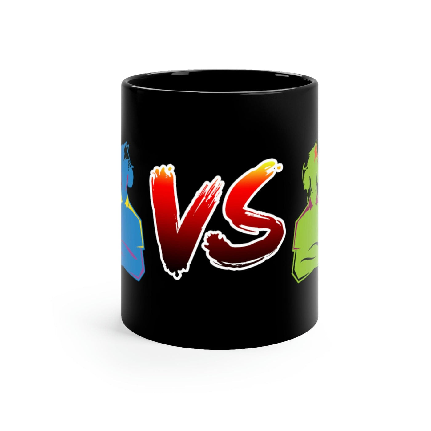 Player One versus Player 2 Black Coffee Mug
