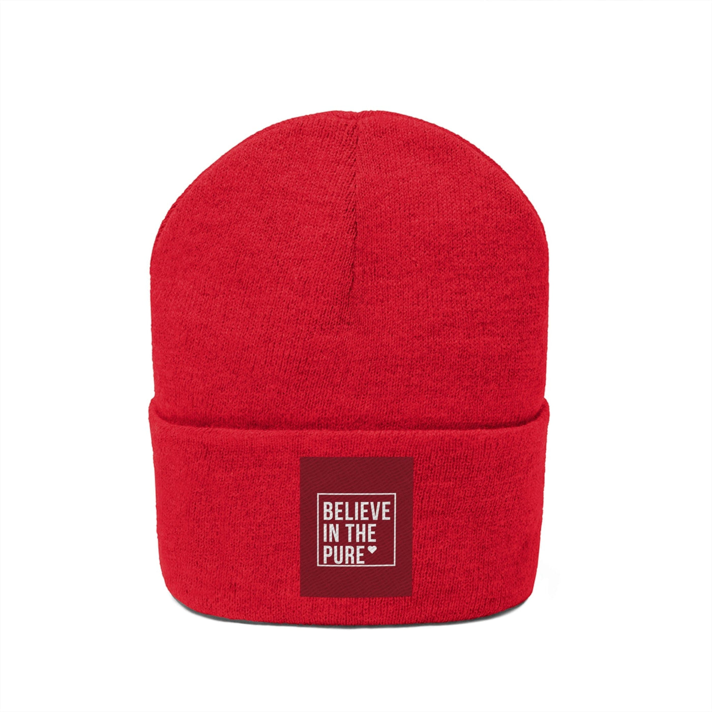 The Believe In Pure Love Heart Knitted Beanie Hat