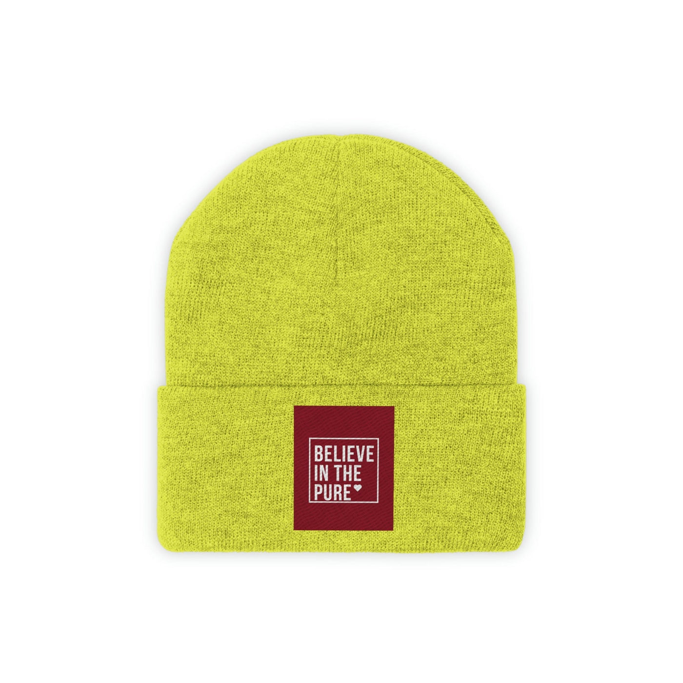 The Believe In Pure Love Heart Knitted Beanie Hat