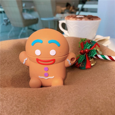 Gingerbread Ginger Man Bluetooth AirPods Headphone Charging Case by Gamer Fresh