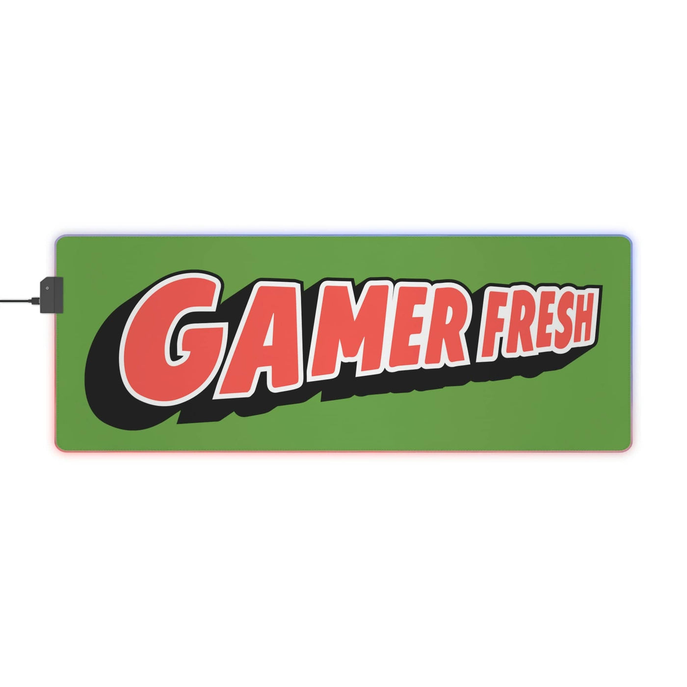 The Gamer Fresh | LED Gaming Computer Desk Mat | Kelly Green