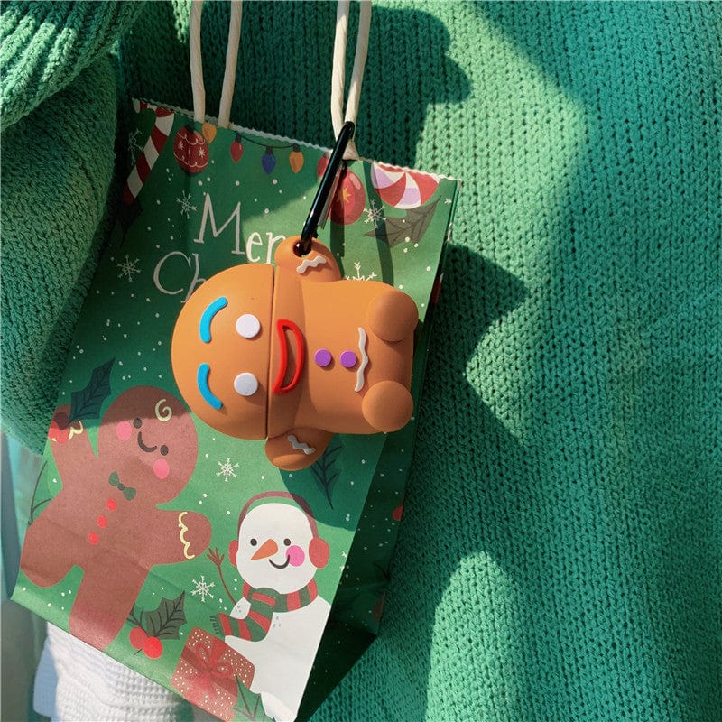 Gingerbread Ginger Man Bluetooth AirPods Headphone Charging Case by Gamer Fresh