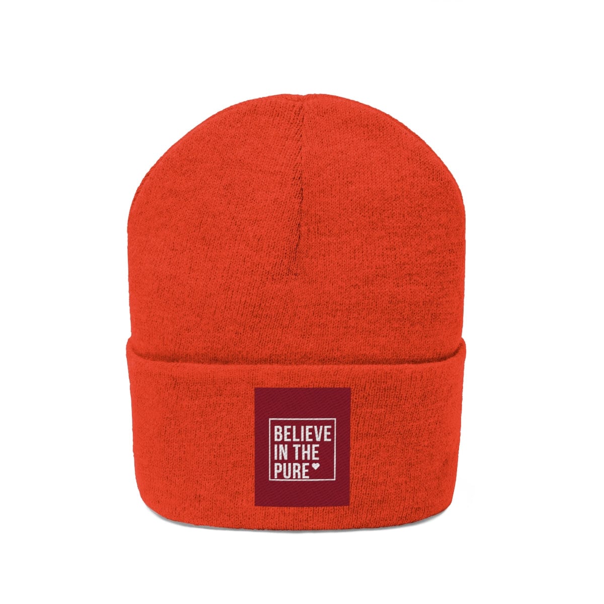 The Believe In Pure Love Heart Knitted Beanie Hat