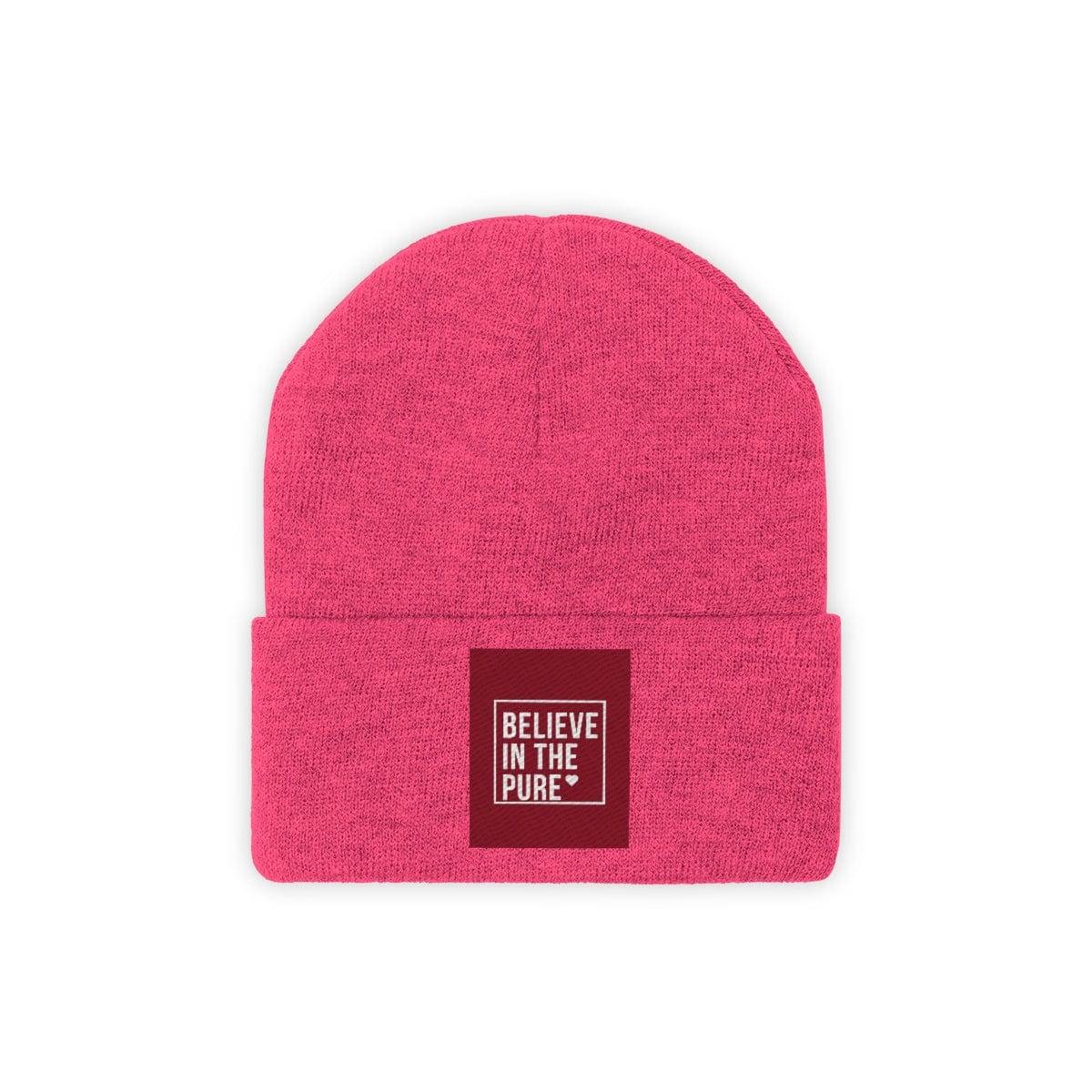 The Believe In Pure Love Heart Knitted Beanie Hat