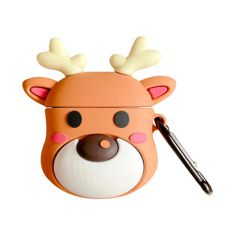 Santas Reindeer Wireless Bluetooth Apple Air Pods Headphone Charger Cover