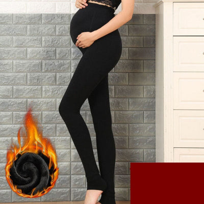 The "Northridge" Winter Velvet Fleece Maternity Leggings