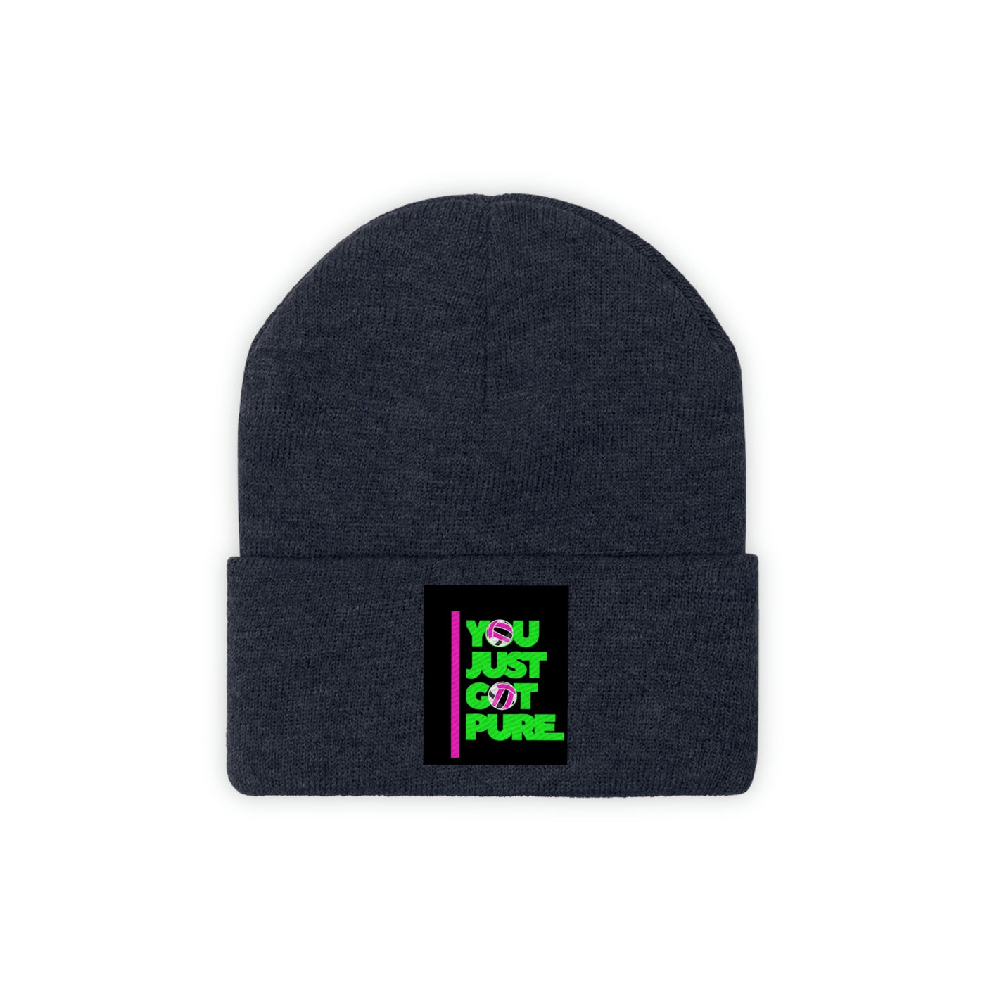 The You Just Got Pure Neon Green/Neon Pink Knitted Beanie Hat