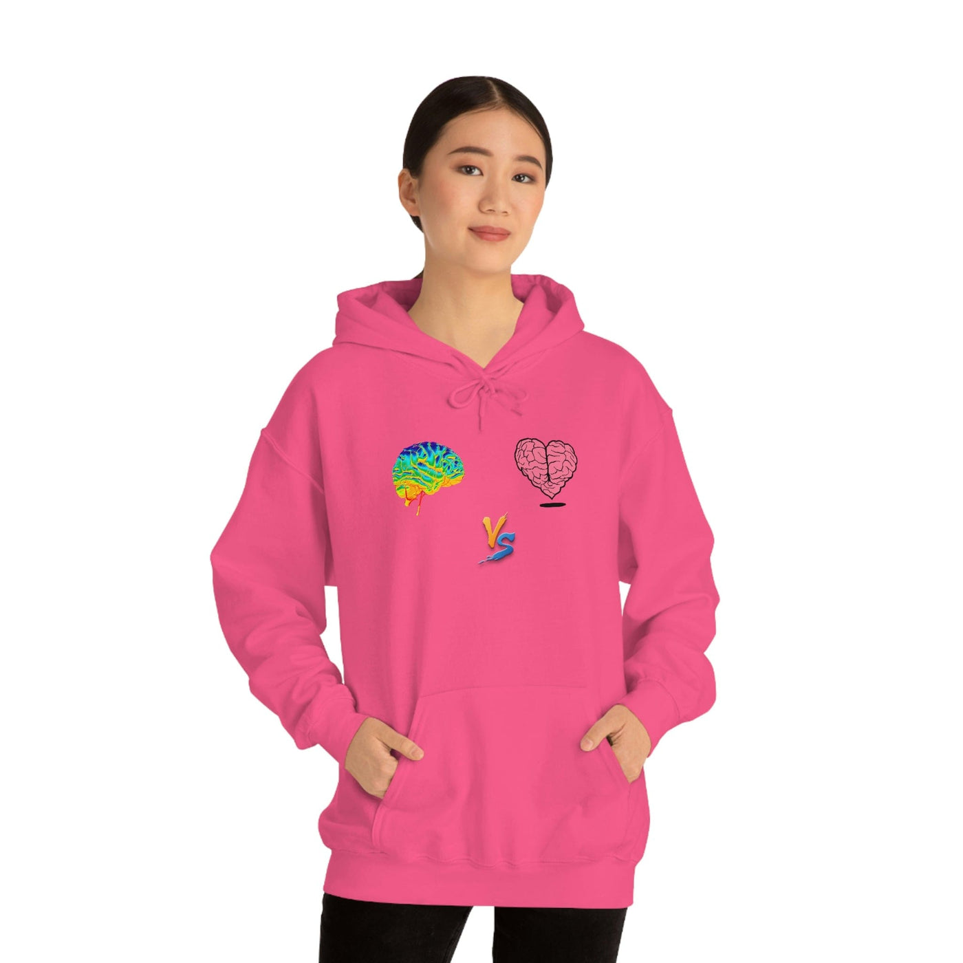 Gamer Fresh | Limited Edition Player Brain vs  Player Heart | Heavy Blend Unisex Hooded Sweatshirt