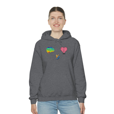 Gamer Fresh | Limited Edition Player Brain vs  Player Heart | Heavy Blend Unisex Hooded Sweatshirt