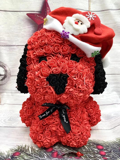 The Rose Dog Teddy Bear Flower Bouquet