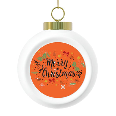We Love Christmas Ball Ornament - Orange Crush