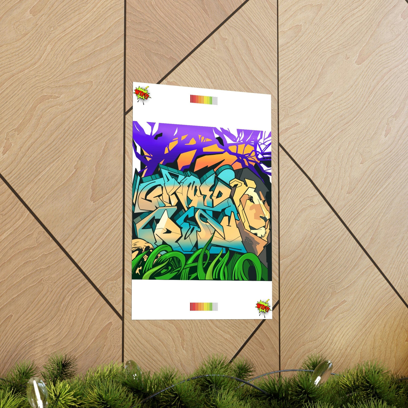 The Gamer Fresh Graffiti | Streamer All Art Lion | Premium Matte Vertical Poster