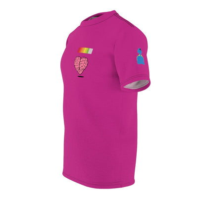 The All Magenta Premium Heart Energy Bar Unisex Cut & Sew T -Shirt