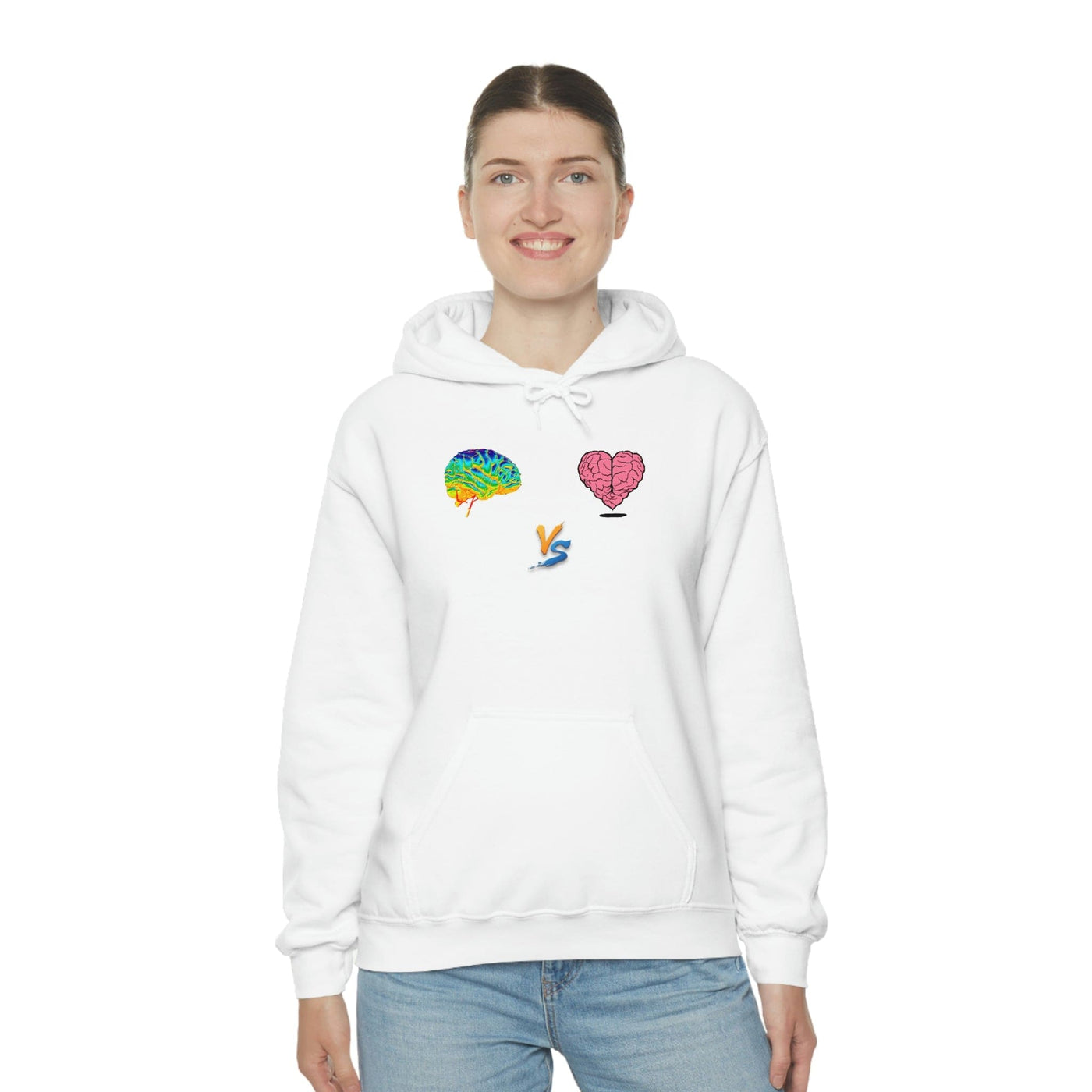 Gamer Fresh | Limited Edition Player Brain vs  Player Heart | Heavy Blend Unisex Hooded Sweatshirt