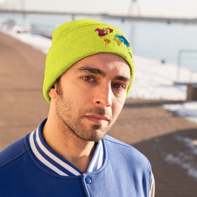 Gamer Fresh | The Big Big World | Black Knitted Beanie Hat