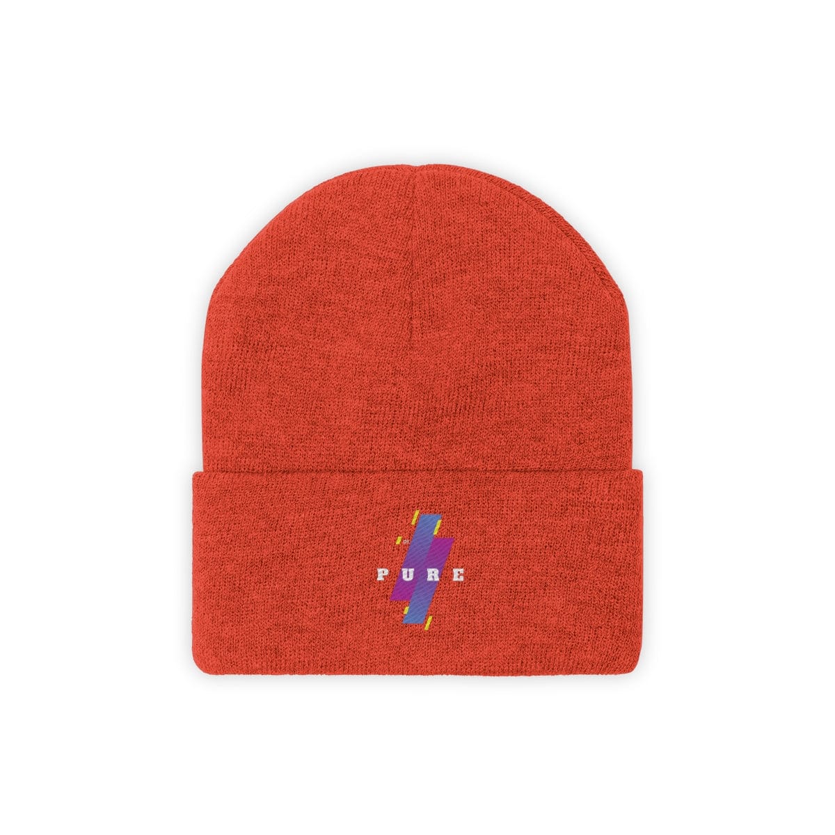 The Pure Life Knitted Athletic Orange Beanie Hat