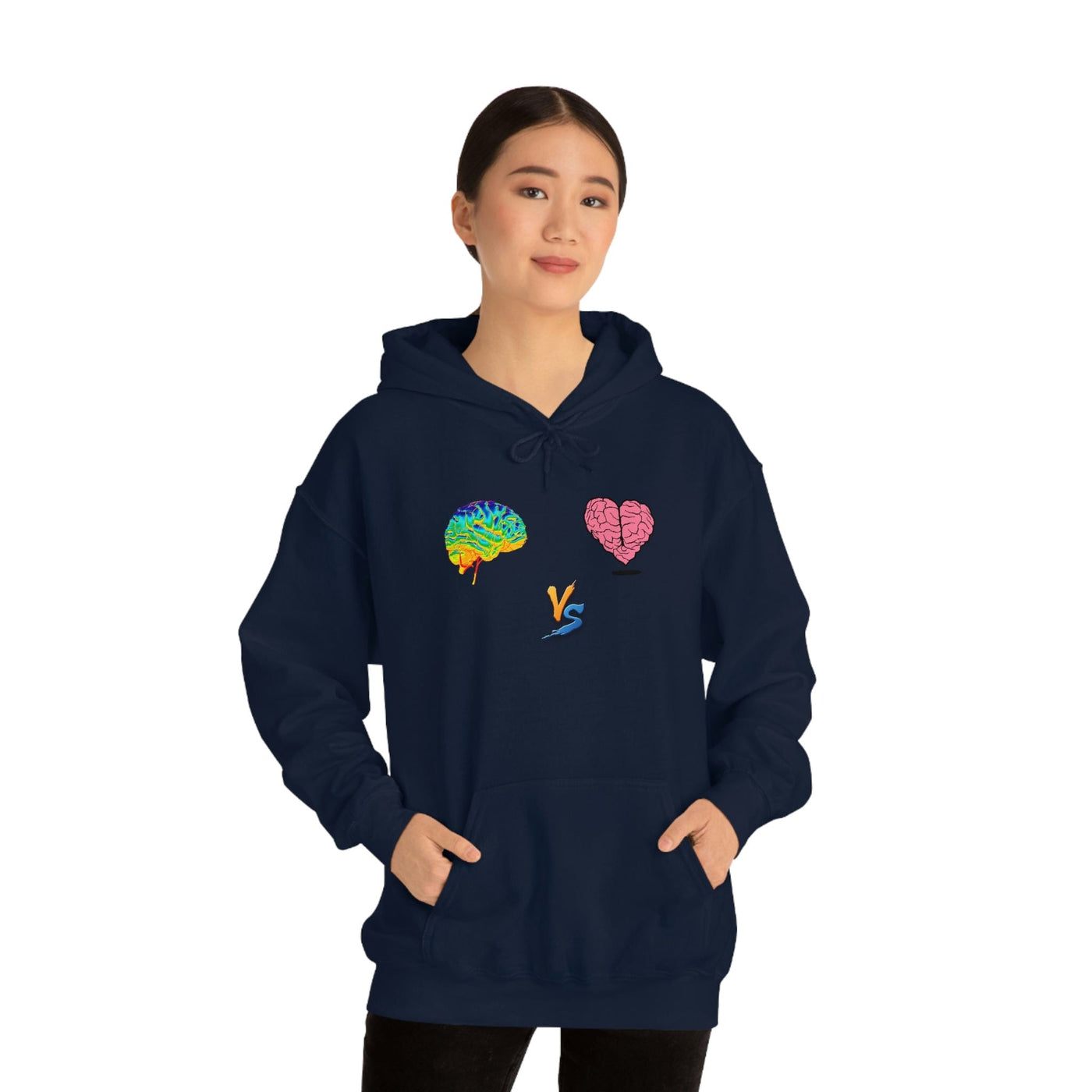 Gamer Fresh | Limited Edition Player Brain vs  Player Heart | Heavy Blend Unisex Hooded Sweatshirt