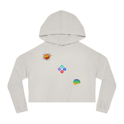 Gamer Fresh Exclusive | WTF Is On Your Mind Player | Women's Cropped Hoodie | White Sweatshirt