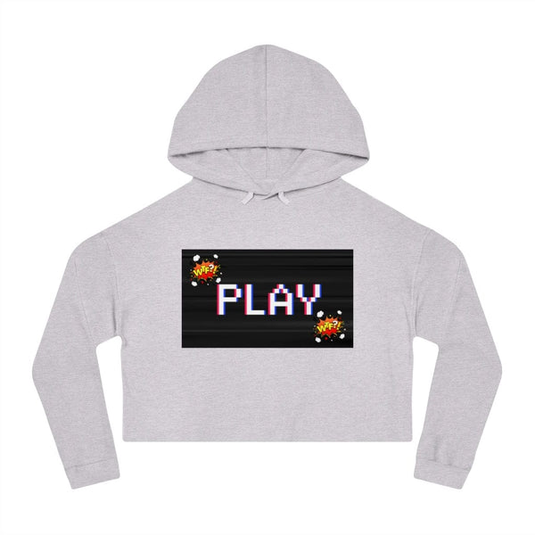 Gamer Fresh | Play WTF? | Women's Lightweight Cotton Crop Top Hoodie