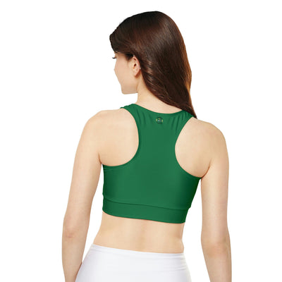 Gamer Fresh Limited Edition Gamer Life Fully Lined Padded Ladies Sports Bra | Dark Green