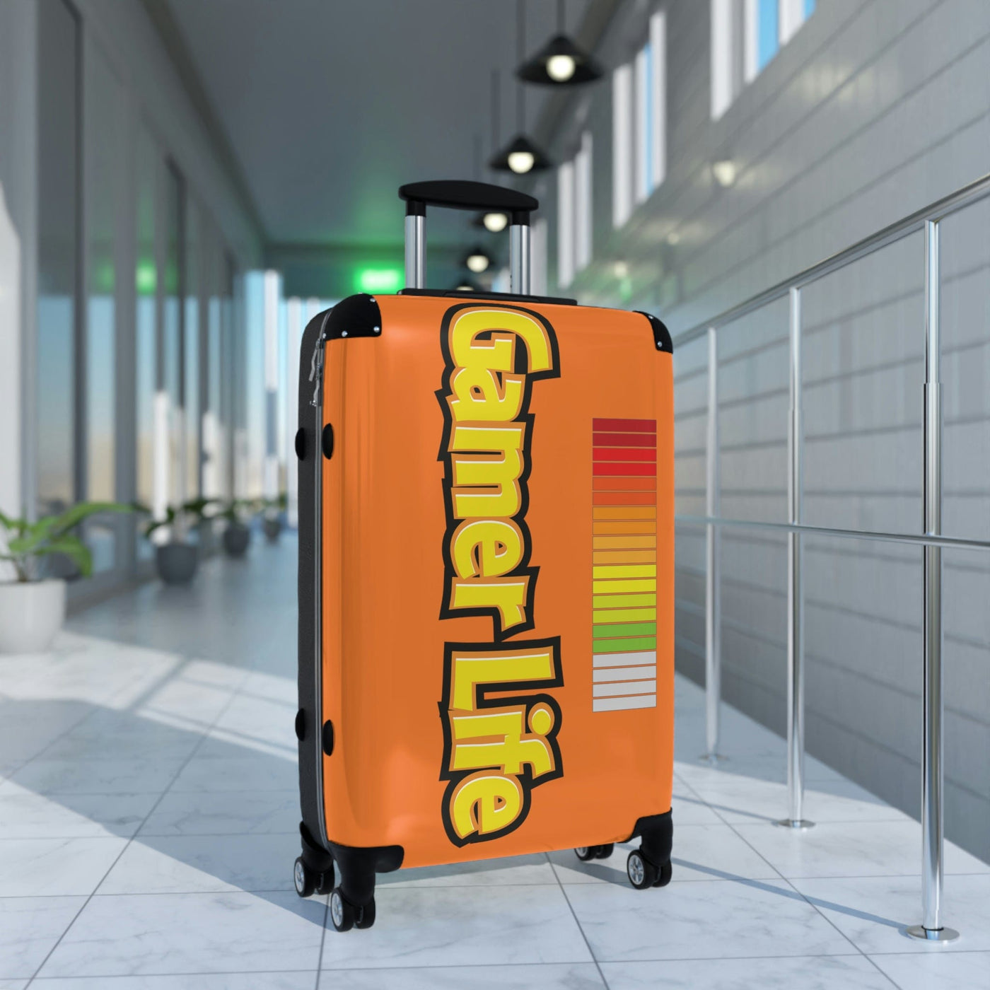 Gamer Fresh Journey's Premium On The Go Gaming Luggage Suitcase | Exclusive Orange Crush Edition