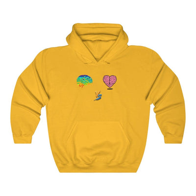 Gamer Fresh | Limited Edition Player Brain vs  Player Heart | Heavy Blend Unisex Hooded Sweatshirt